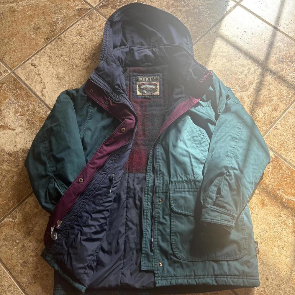 vintage pacific trail flannel lined coat